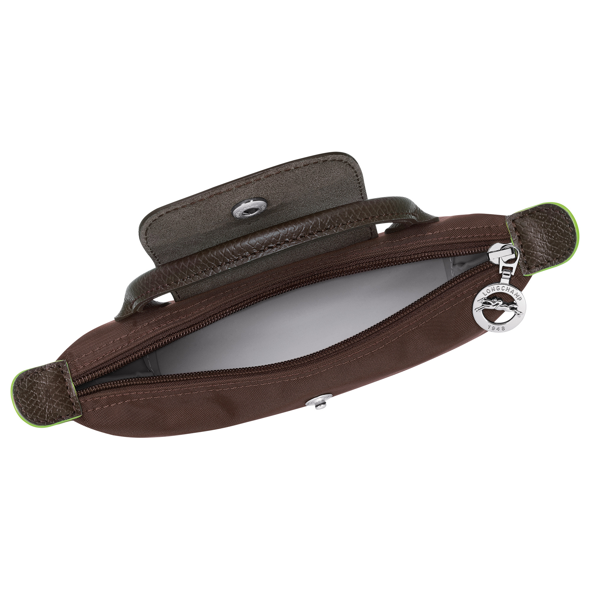 Le Pliage Green Pouch with handle Mocha - Recycled canvas - 4
