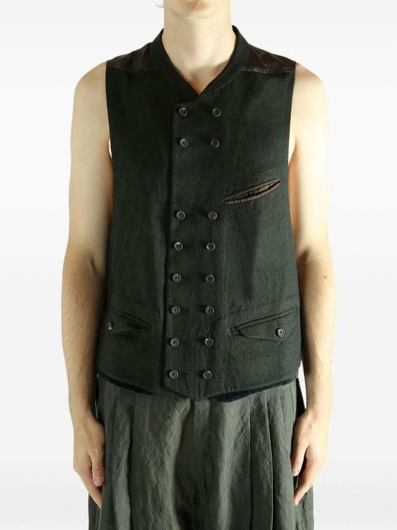 Ziggy Chen wool double-breasted waistcoat outlook