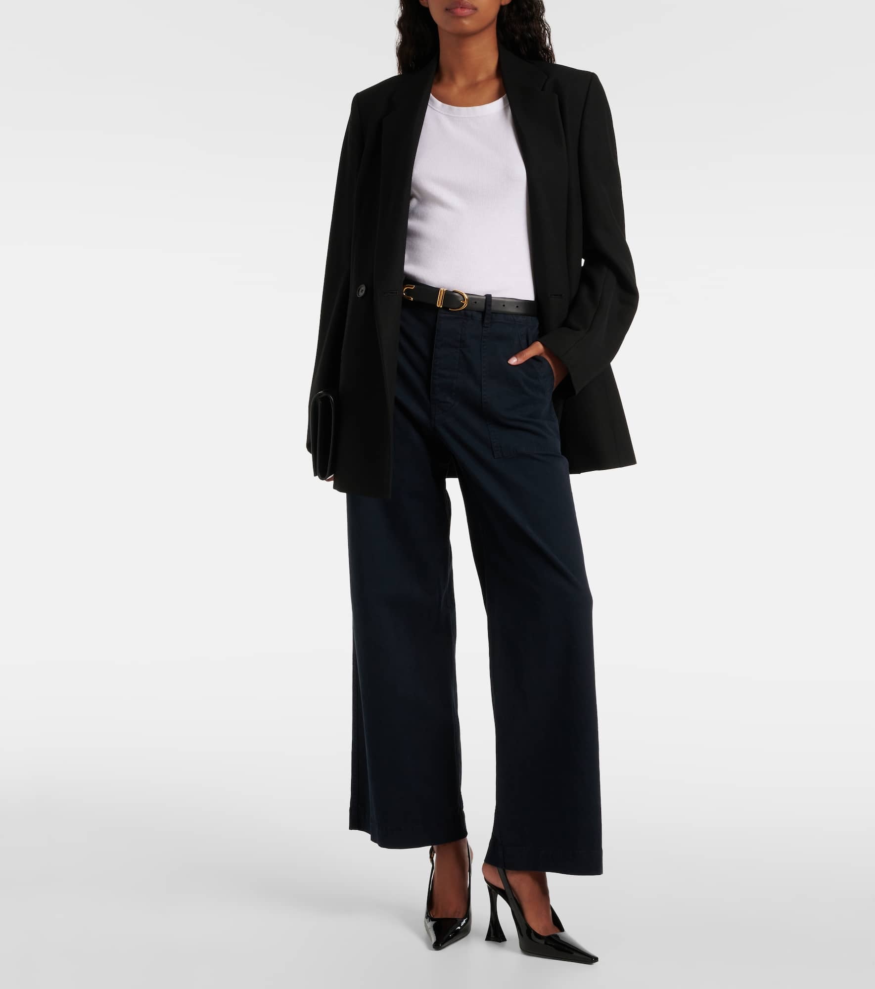 Leon high-rise cotton wide-leg pants - 2