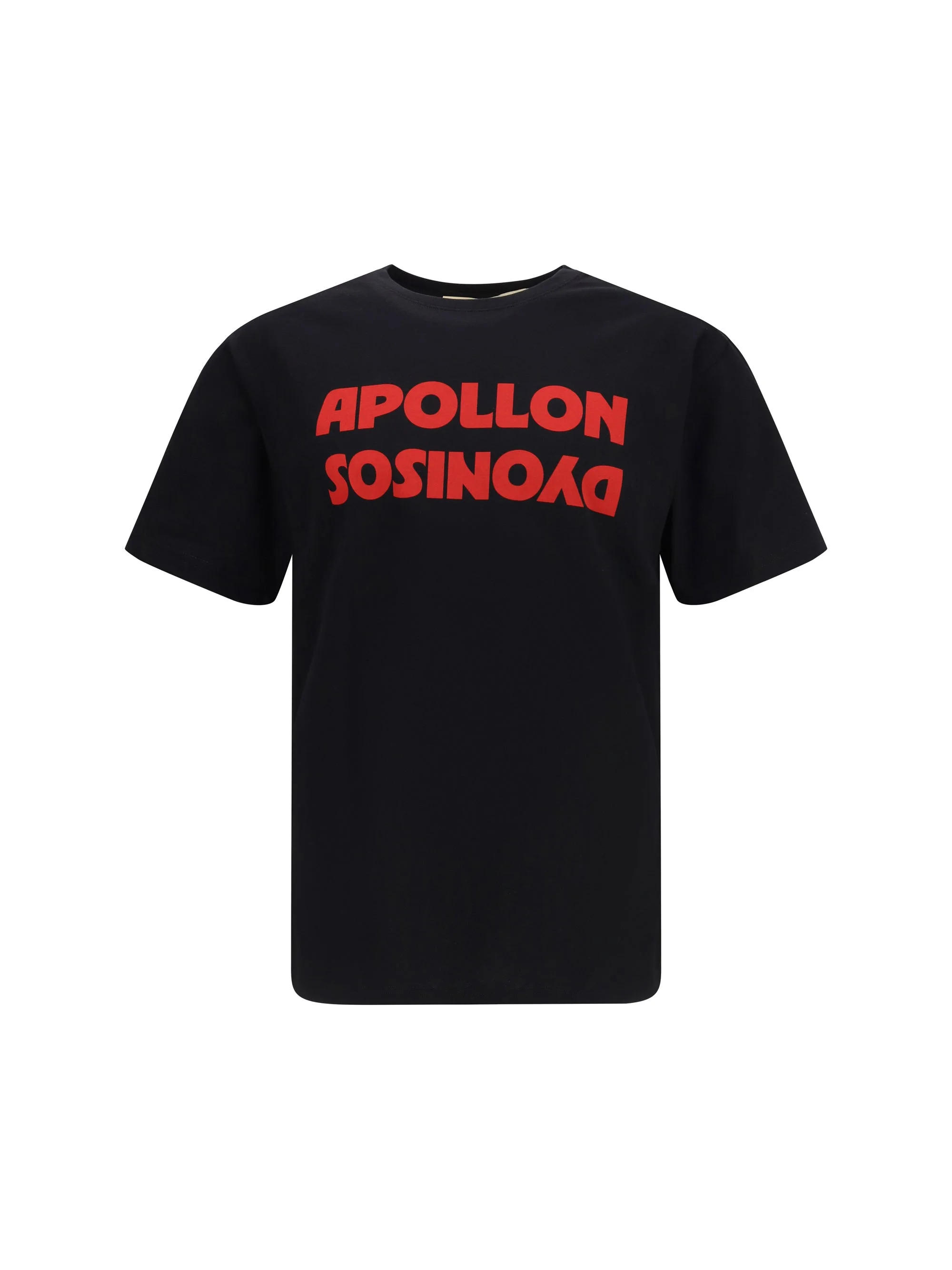 Valentino Men Cotton T-Shirt With Apollo Dyonisos Graphic Print - 1