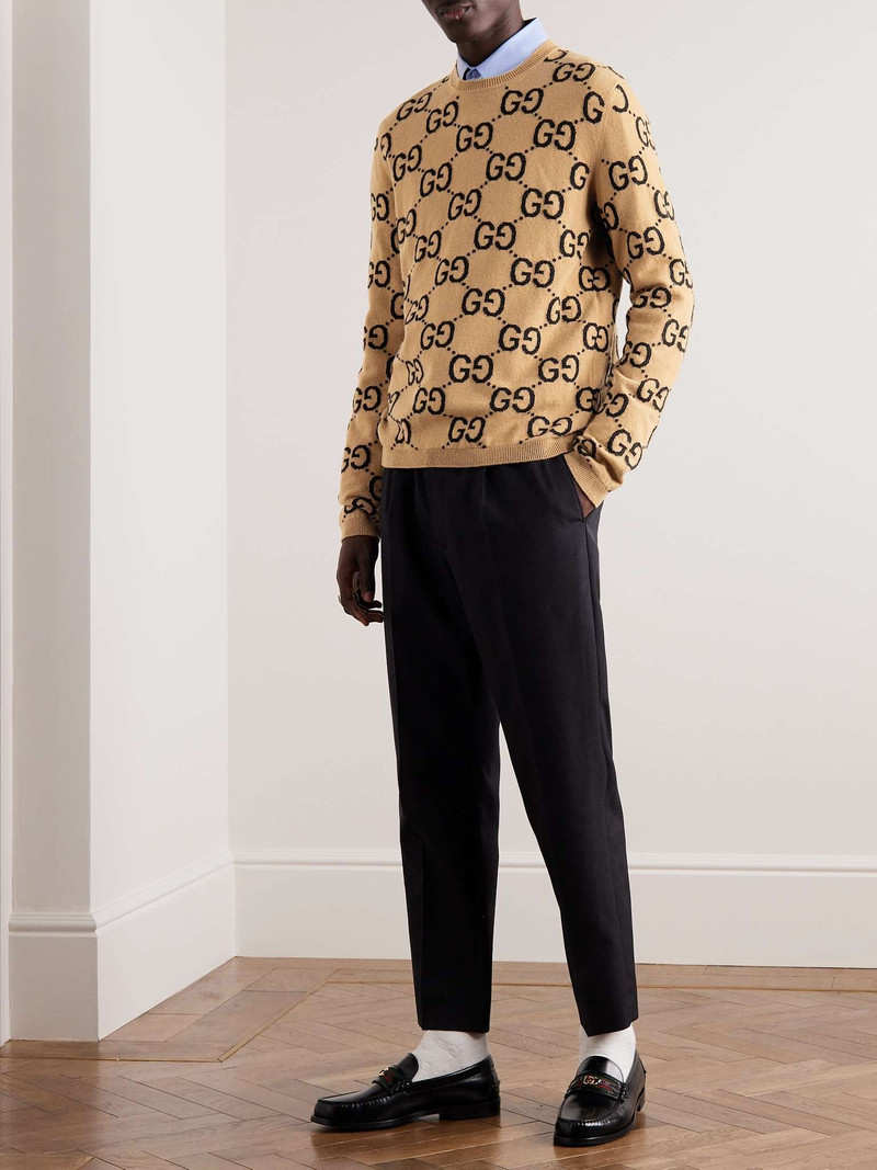 GUCCI Logo-Jacquard Wool Sweater outlook