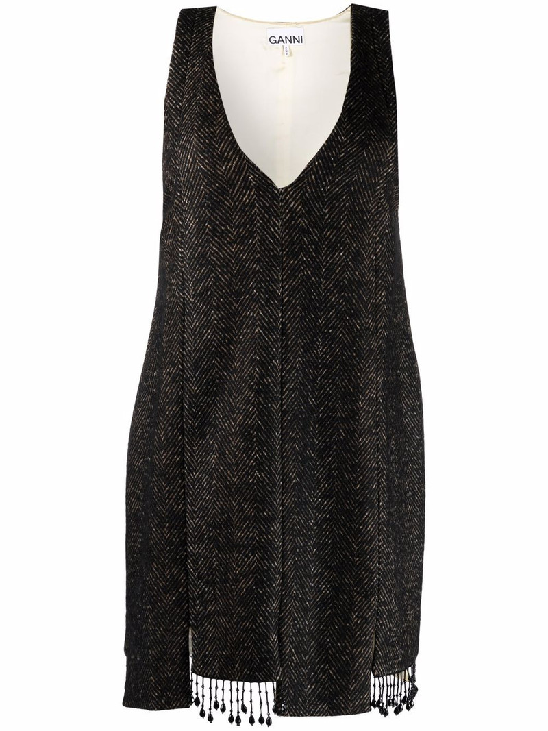 beaded step-hem shift dress 1