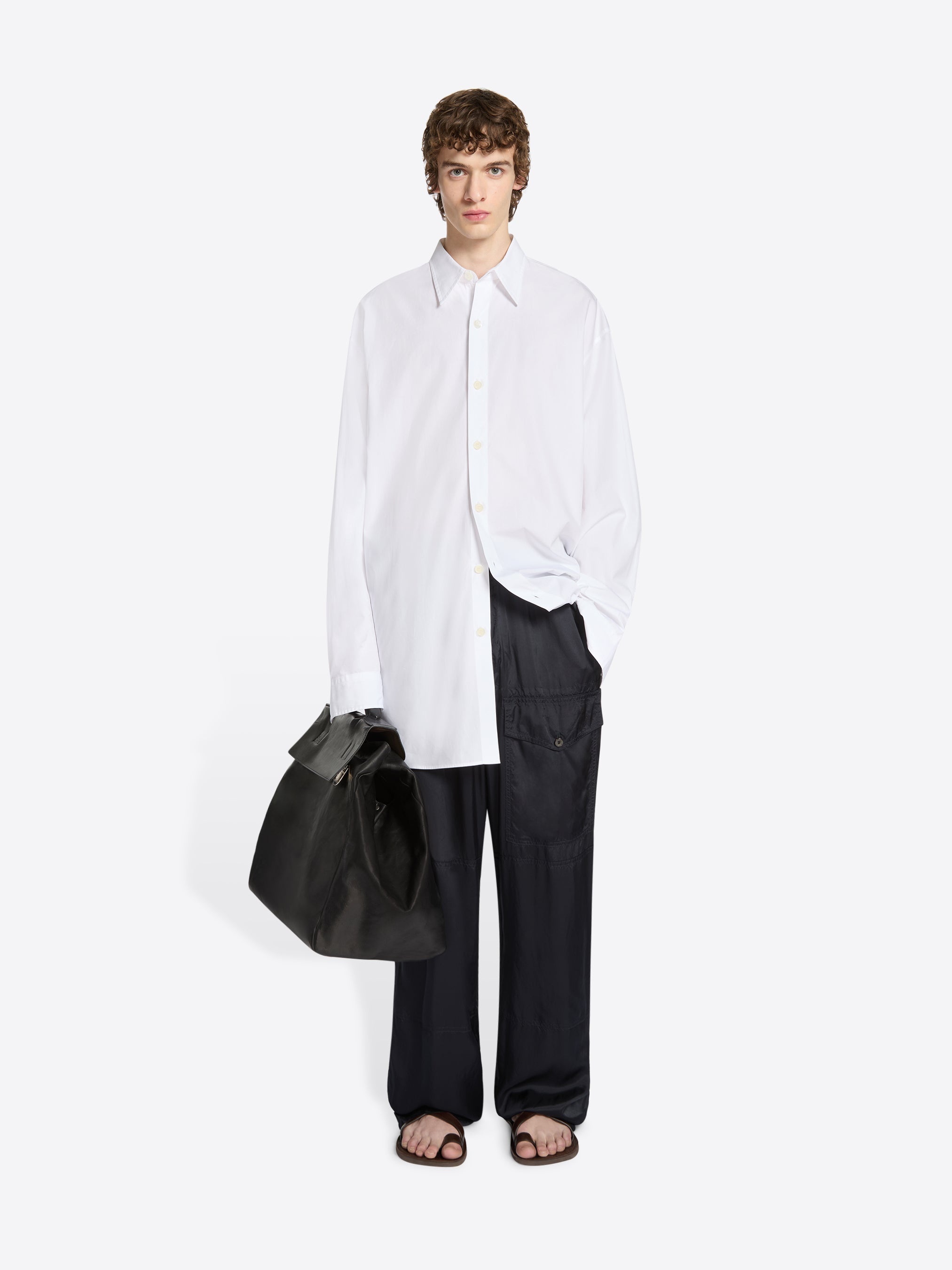 LEATHER TOP HANDLE BAG - 7
