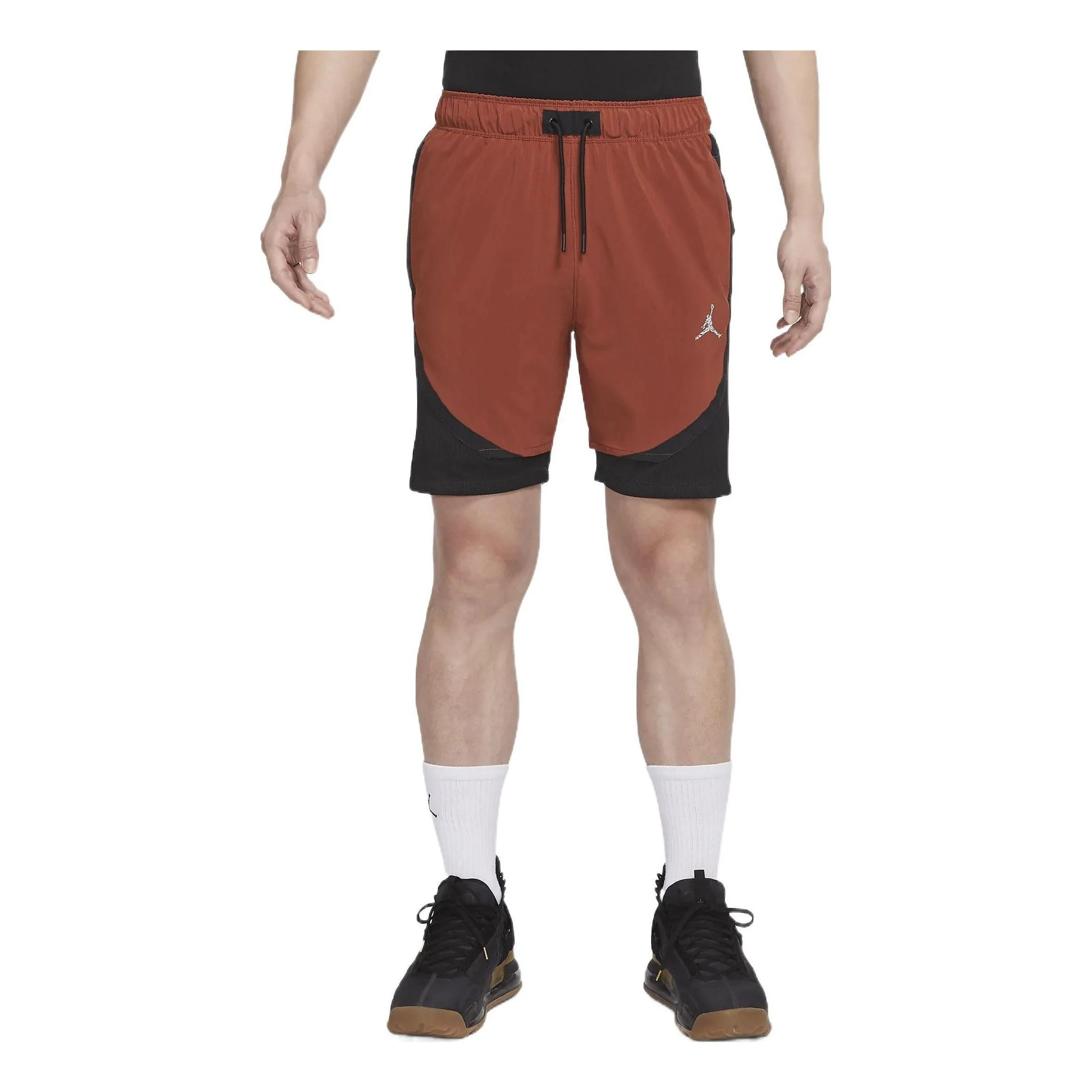 Men's Air Jordan Dri-FIT Reflective Logo Colorblock Casual Shorts Black DM1830-641 - 1