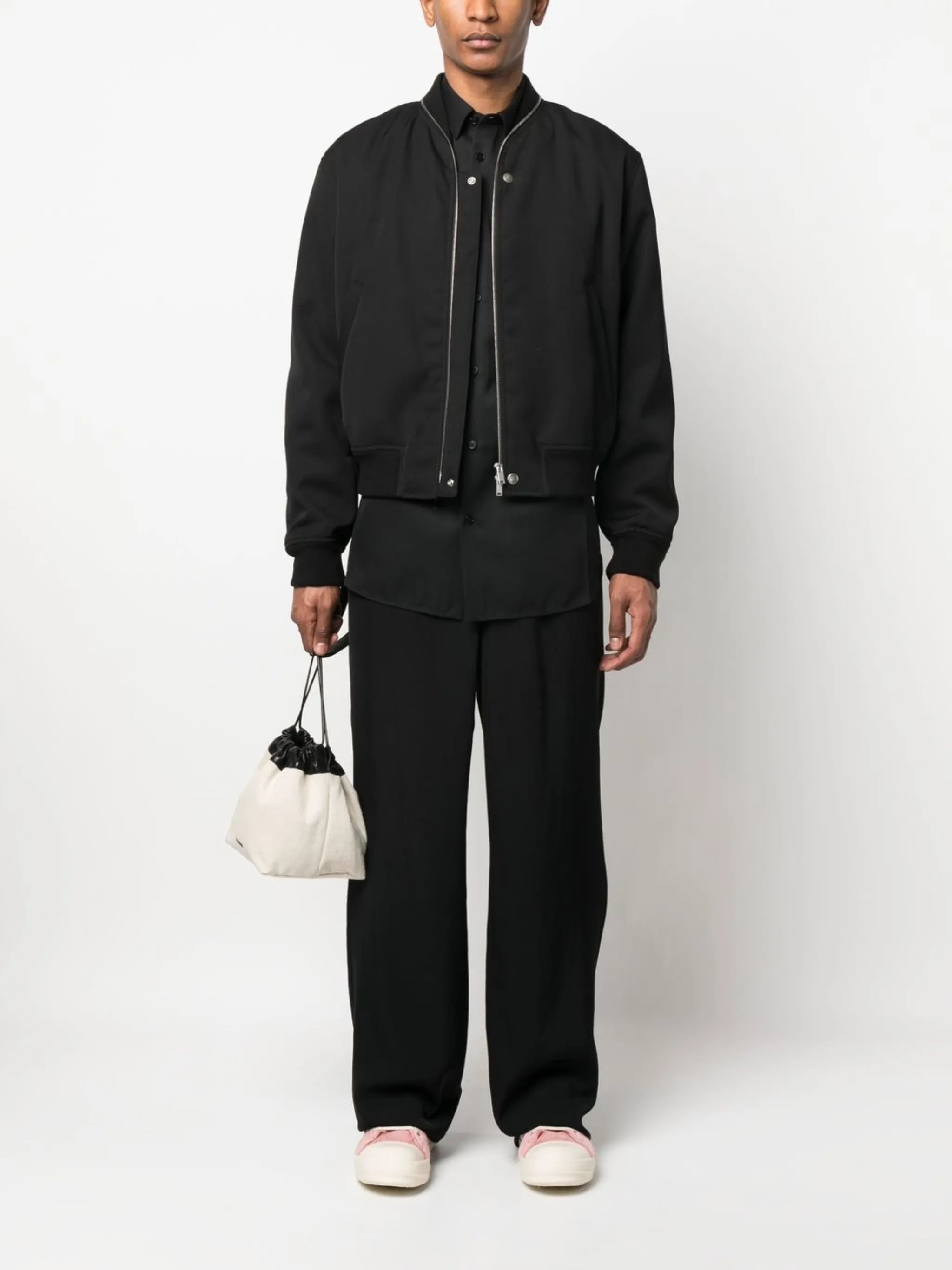 Zipped Wool Bomber Jacket - 3