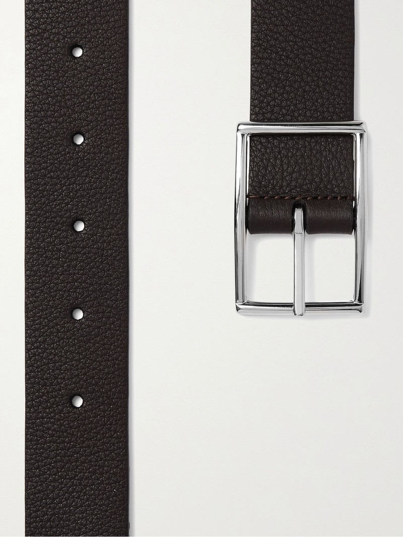 Anderson's 3cm Black and Dark-Brown Reversible Leather Belt Black outlook