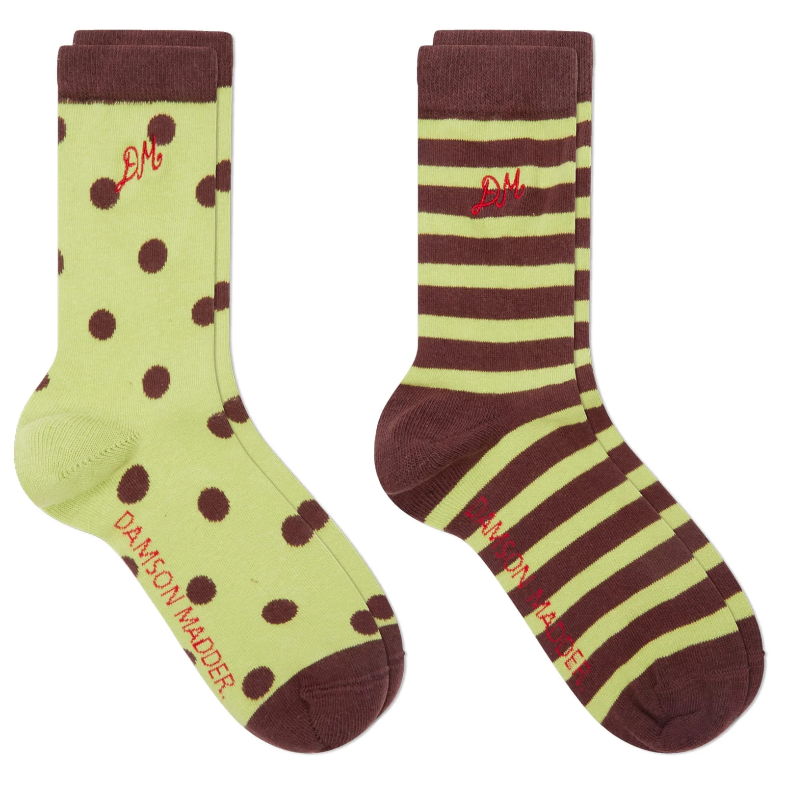 Damson Madder Calf Length 2 Pack Socks - 1