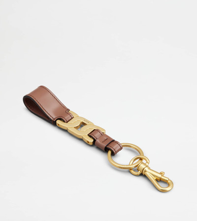 Tod's KATE KEY HOLDER IN LEATHER - BROWN outlook
