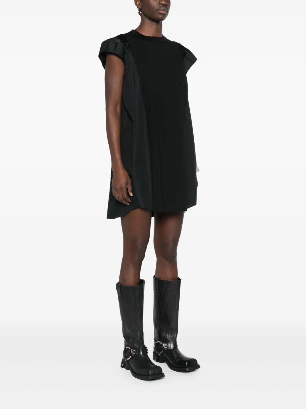 Sacai Women Popeline X Cotton Jersey Dress - 4