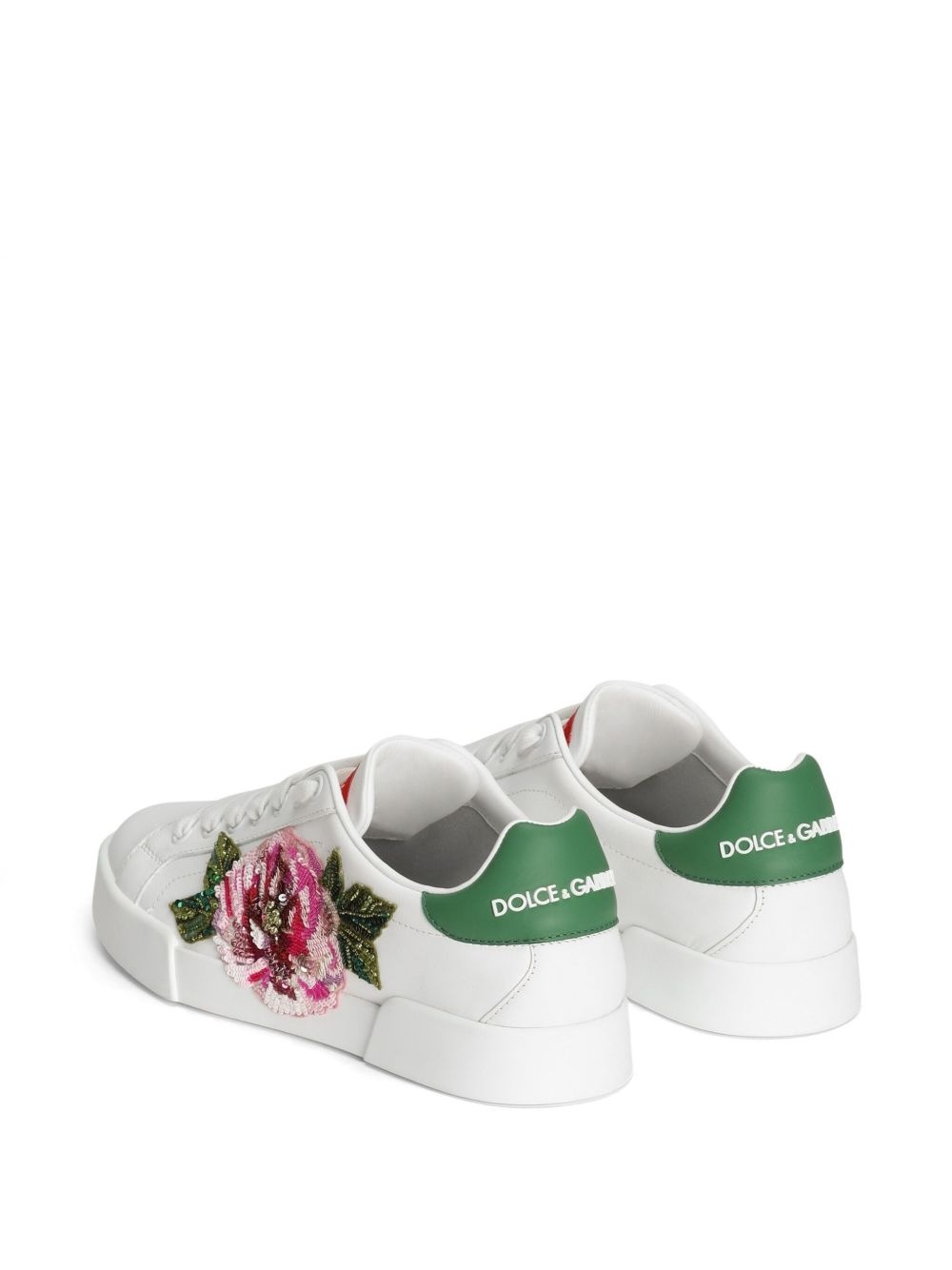 floral-appliqué sneakers - 3
