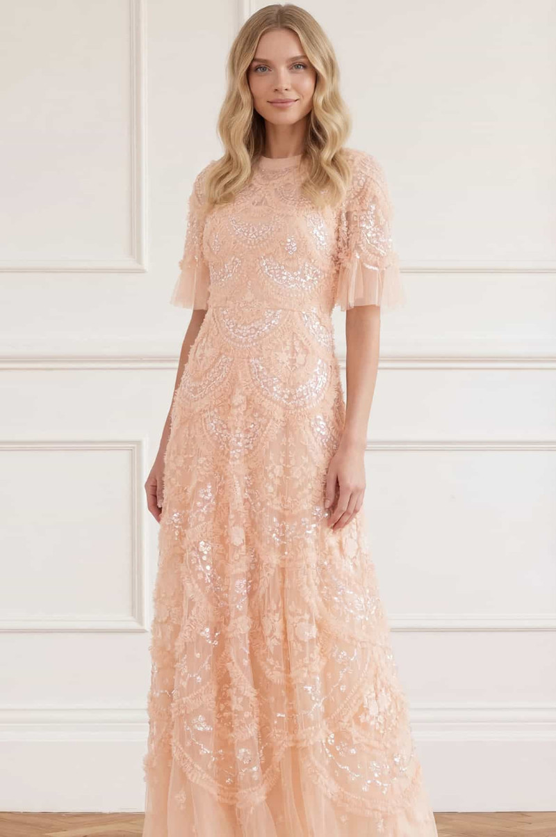 Needle & Thread Carmen Ruffle Ankle Gown outlook