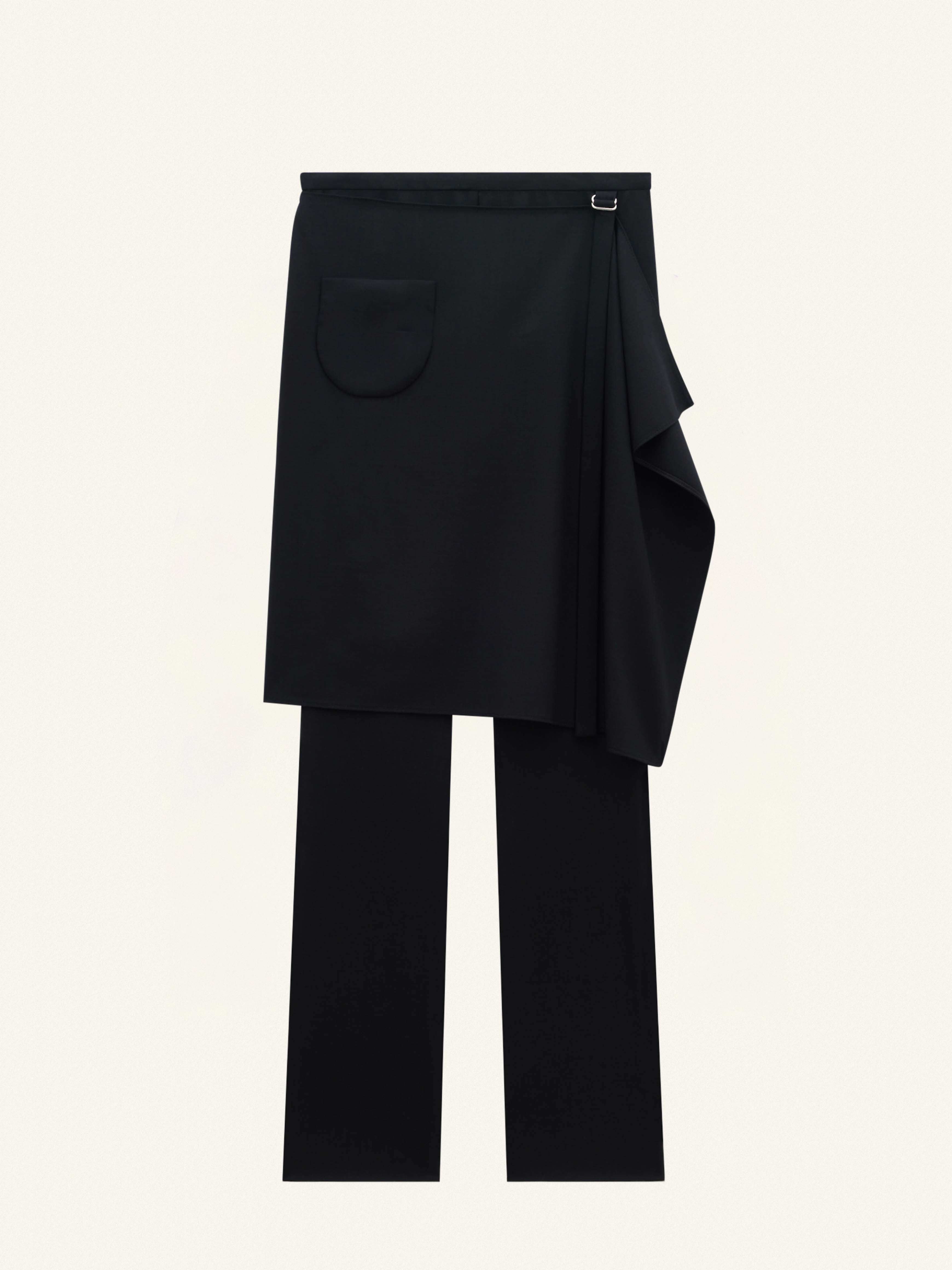 OVERSKIRT WOOL TAILORED PANTS - 1