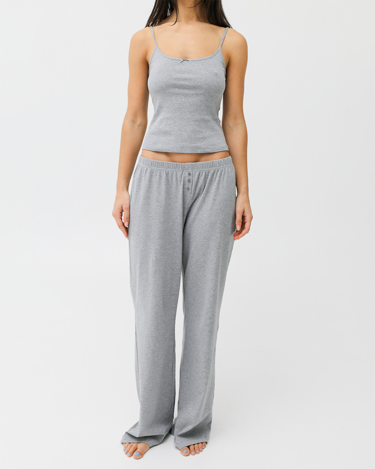The Pant: Cotton Jersey Grey - 3