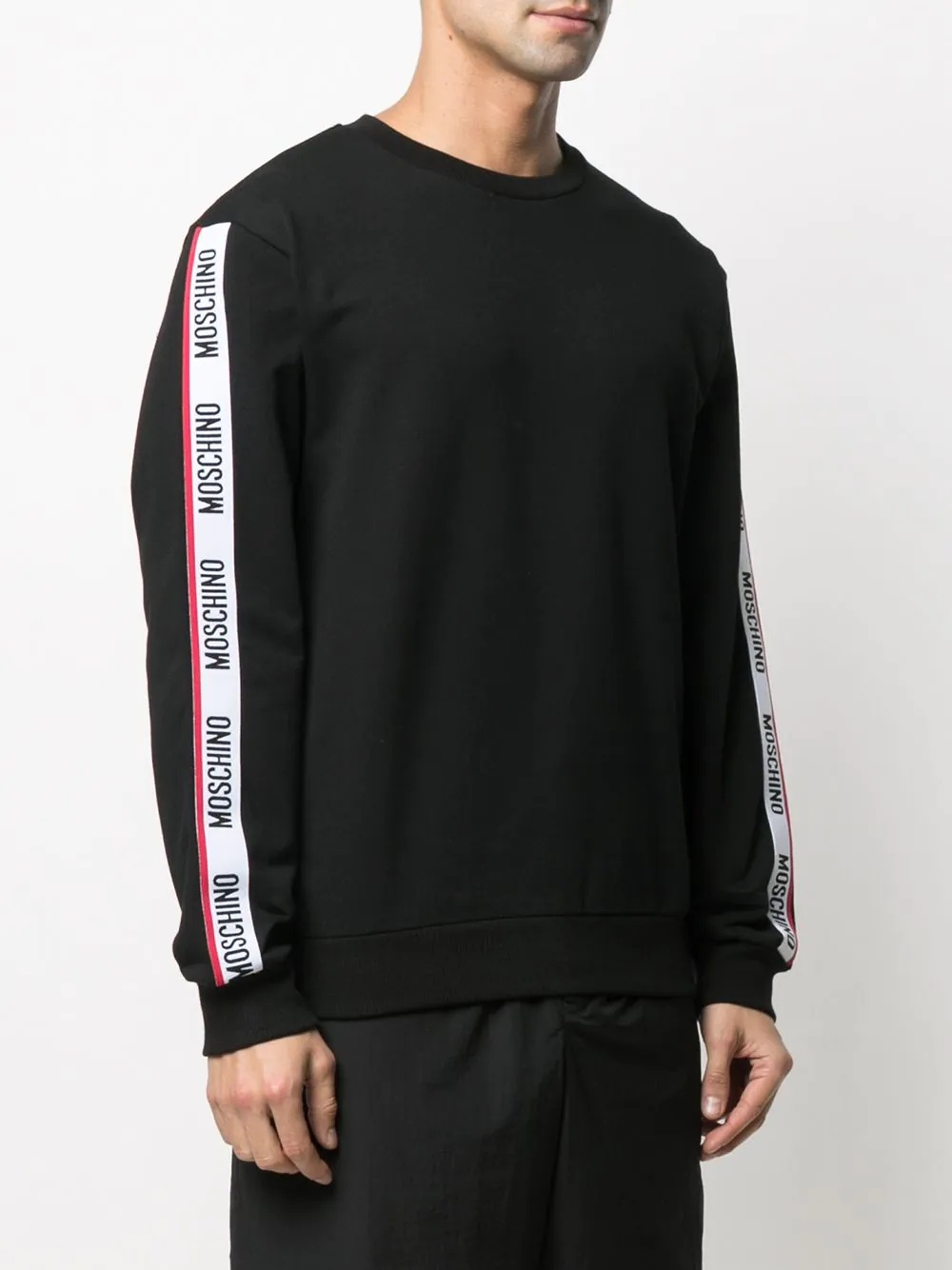 logo-tape long-sleeve sweatshirt - 3