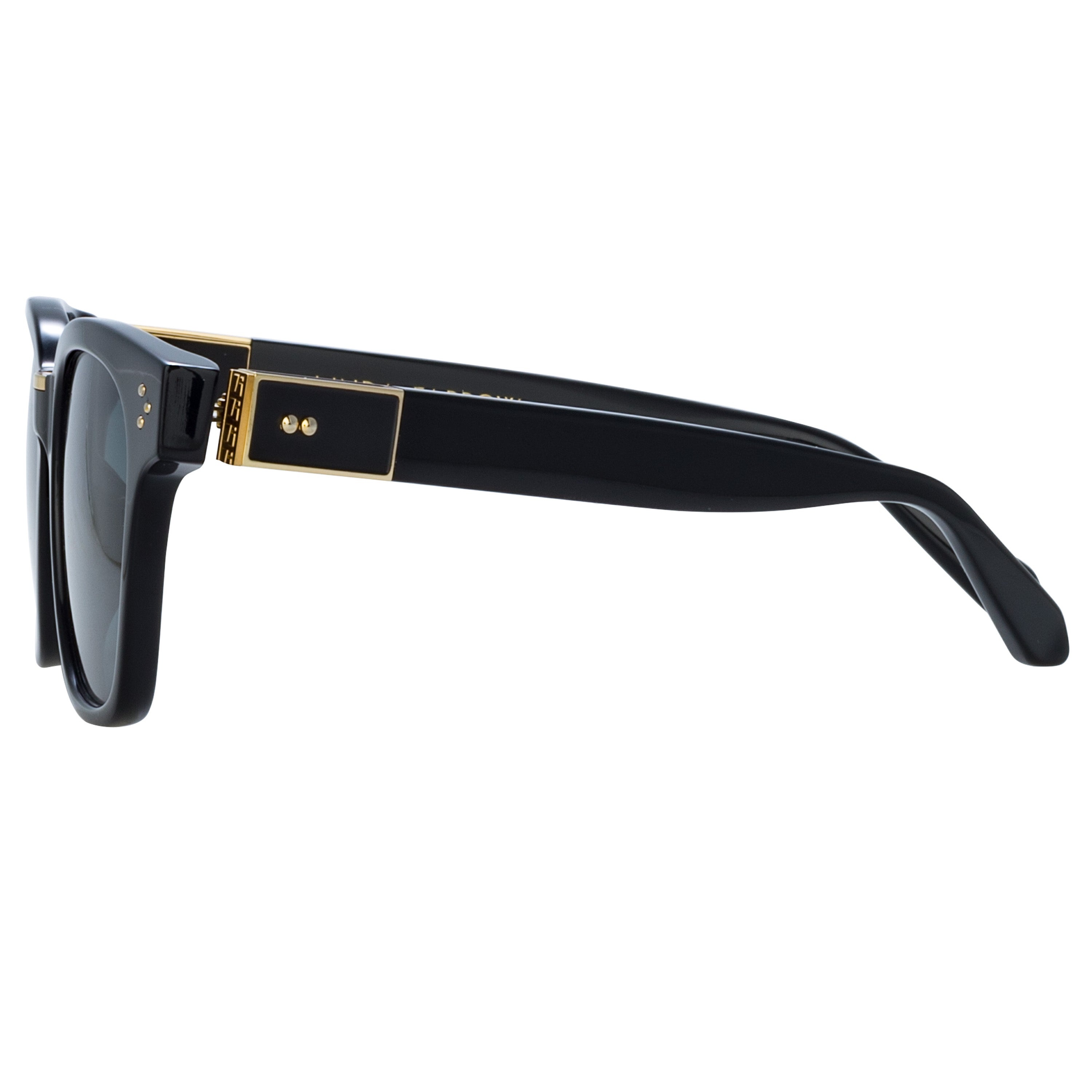 SANCHEZ D-FRAME SUNGLASSES IN BLACK - 4