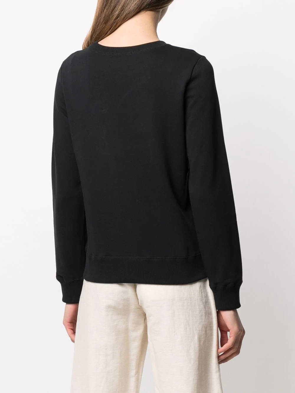 logo-print cotton sweatshirt - 4