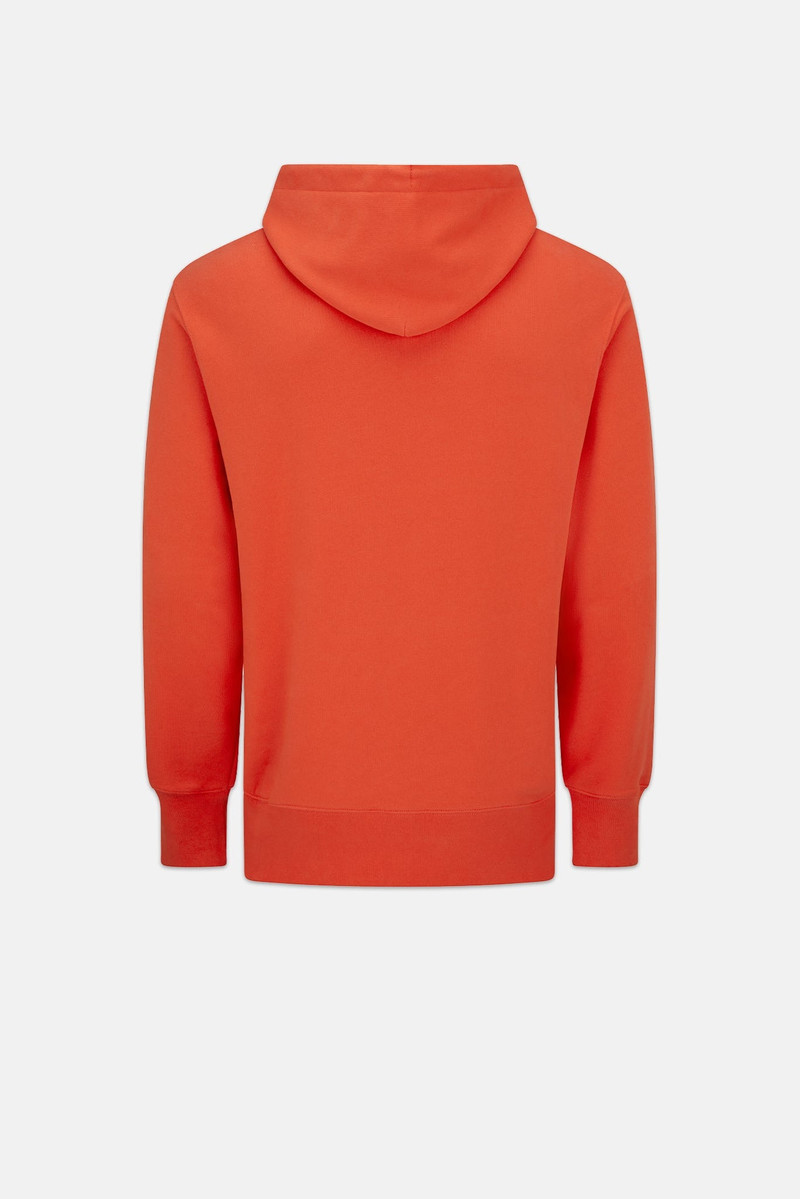 GLOVERALL Unisex 'G' Print Hoodie Orange outlook