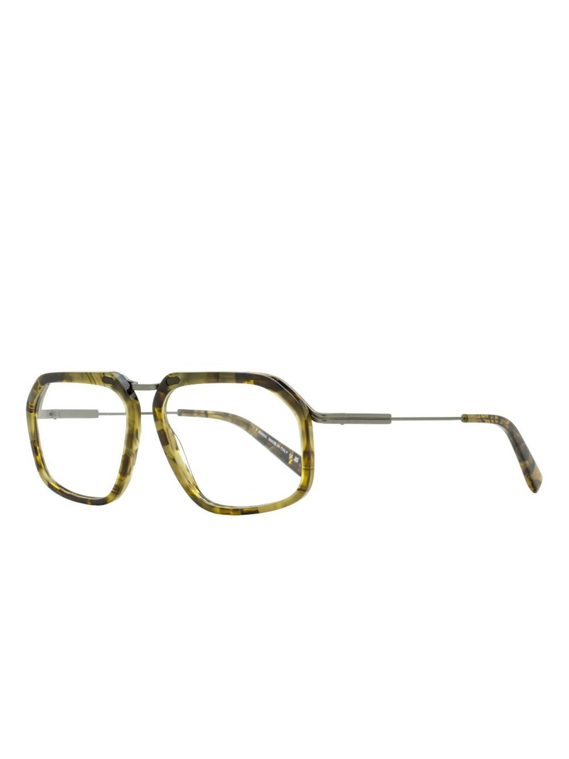 ZEGNA tapered rectangle glasses outlook