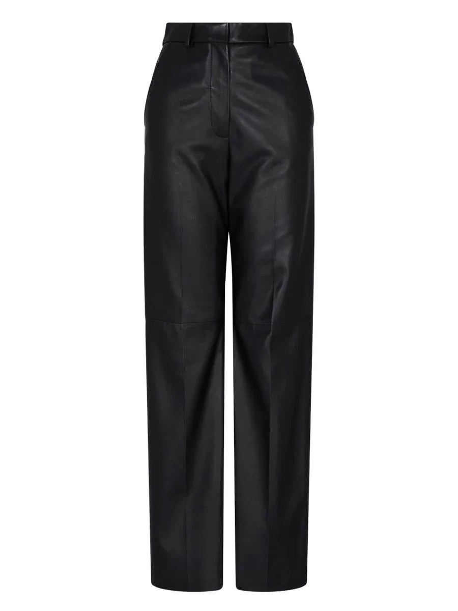 Emporio Armani Leather Trousers - 1