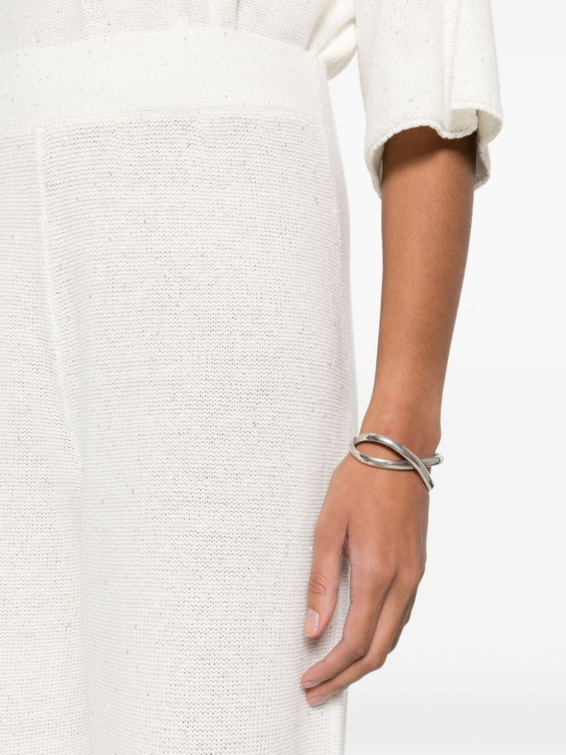 sequin-embellished knitted trousers 5