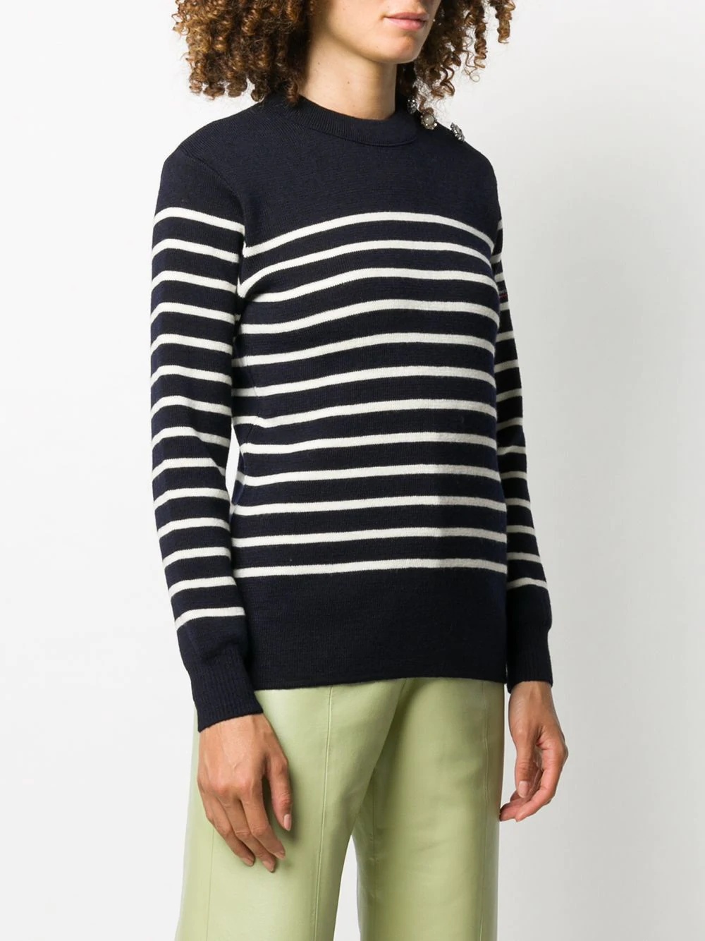 striped long-sleeve jumper - 3