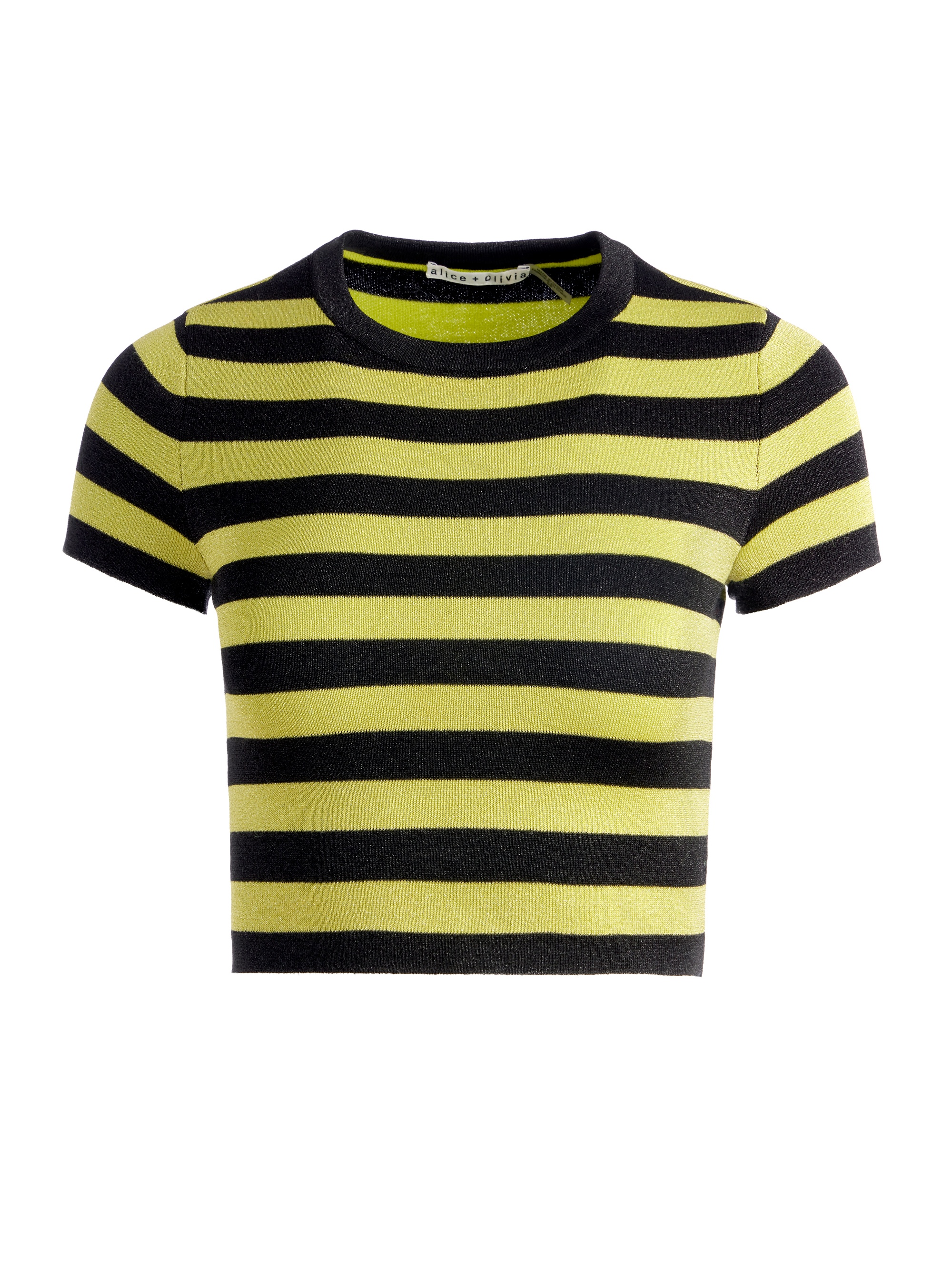 Alice + Olivia CIARA STRIPE METALLIC PULLOVER | REVERSIBLE