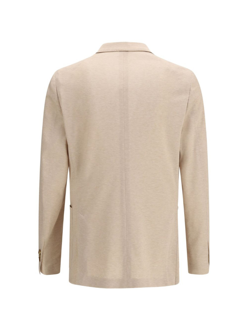 LARDINI double-breasted patch-pocket blazer outlook