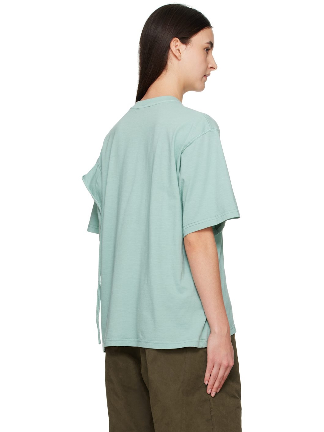 Blue Distressed Oversized T-shirt - 3