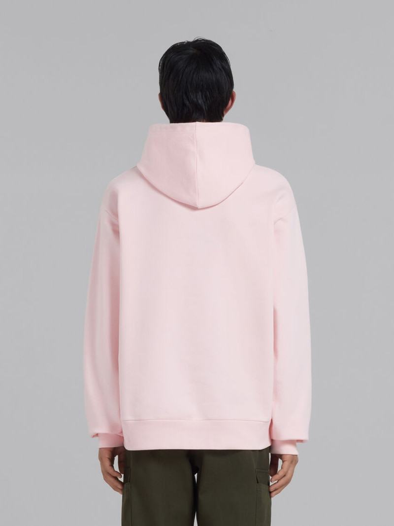 PINK BIO COTTON HOODIE WITH MARNI PRINT 3