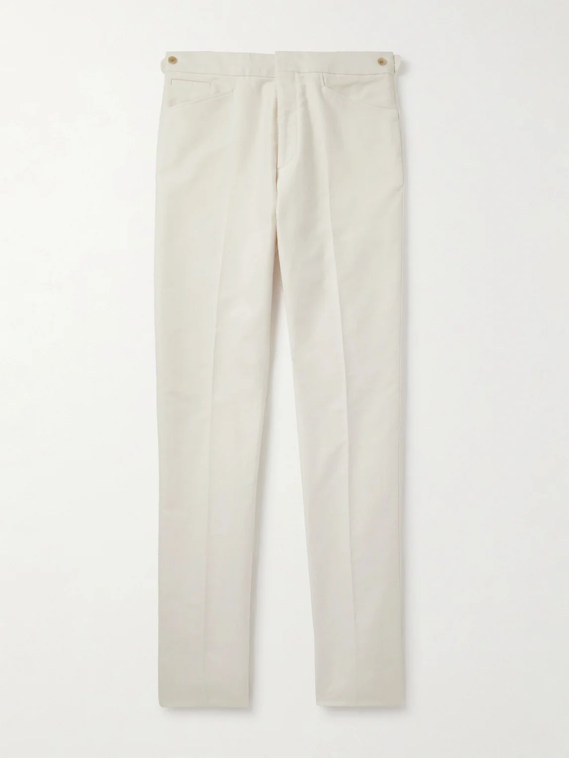 Slim-Leg Cotton-Moleskin Trousers - 1