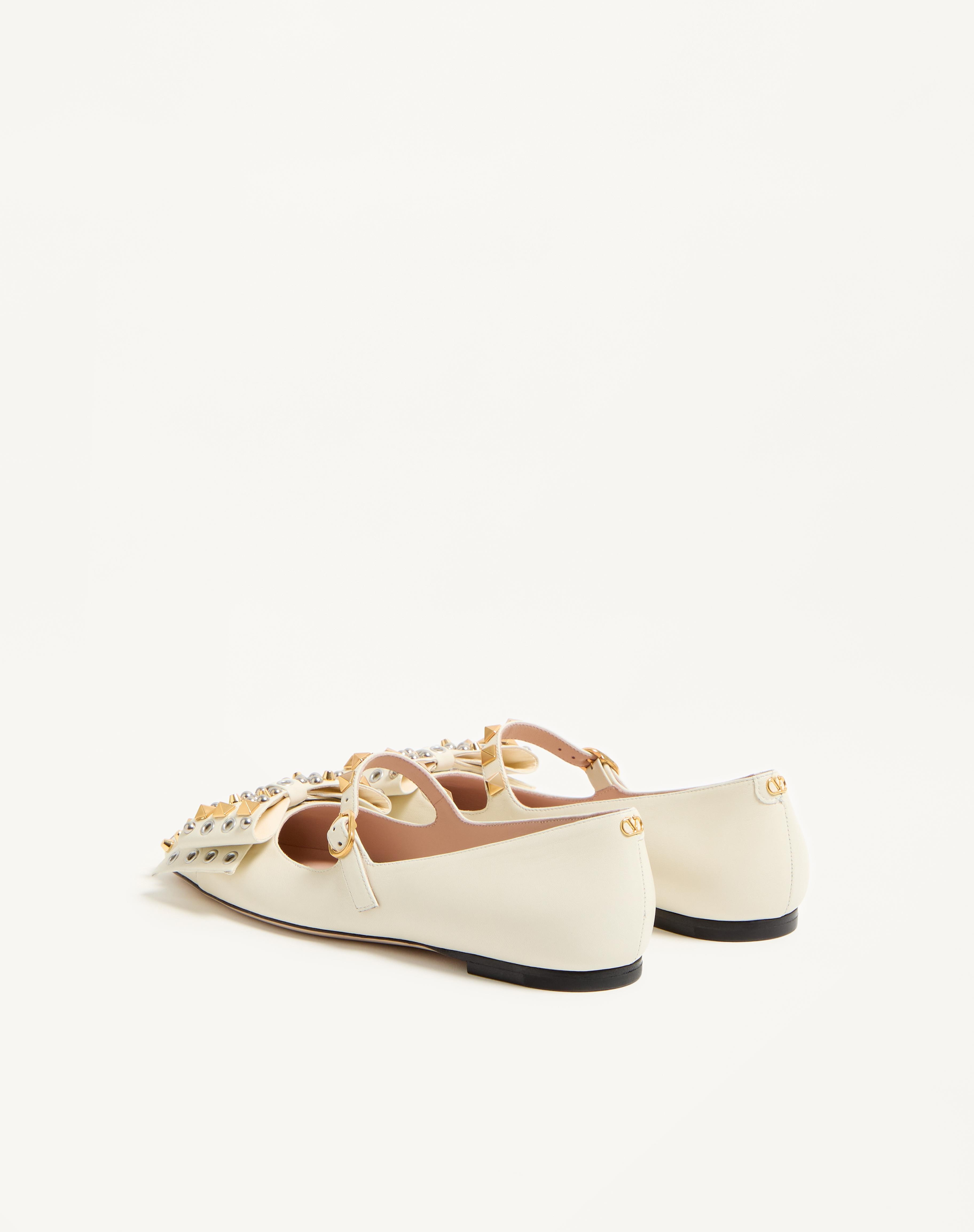 MARY-JANE BOWOW BALLERINA IN KIDSKIN WITH STUDS - 5