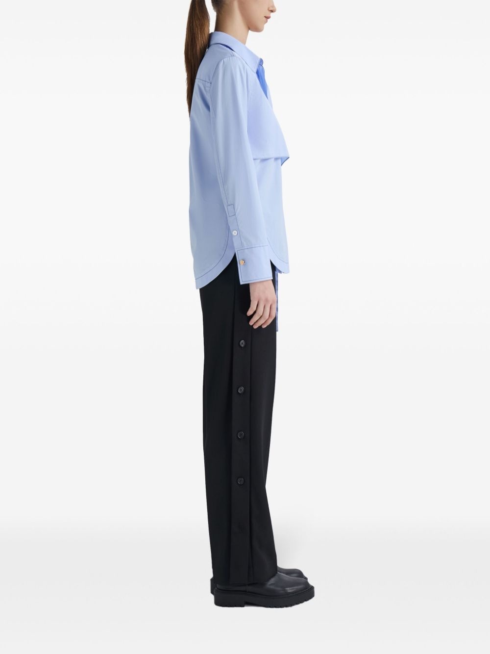 Side wrap cotton shirt - 3
