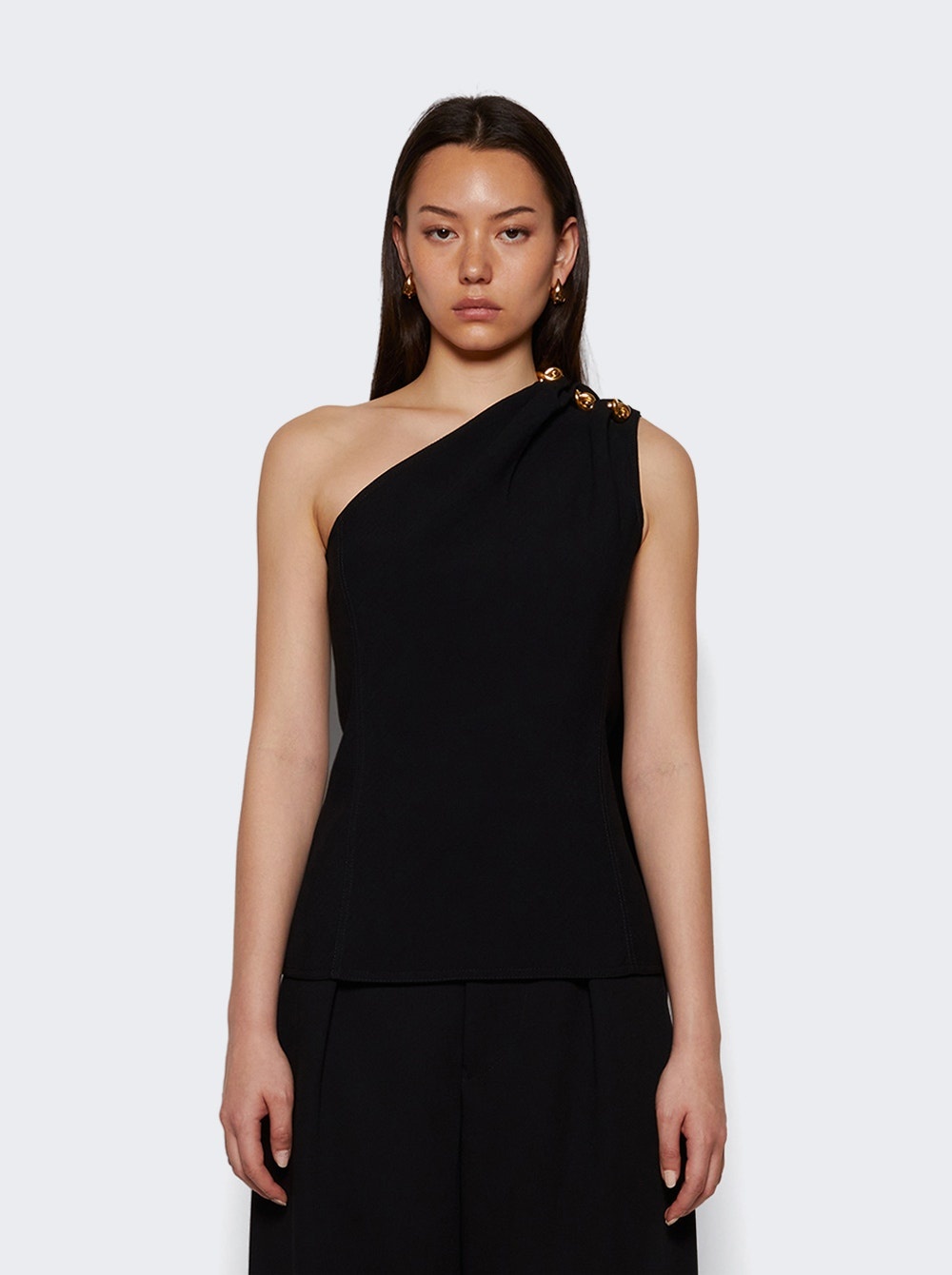 One Shoulder Top Black - 2