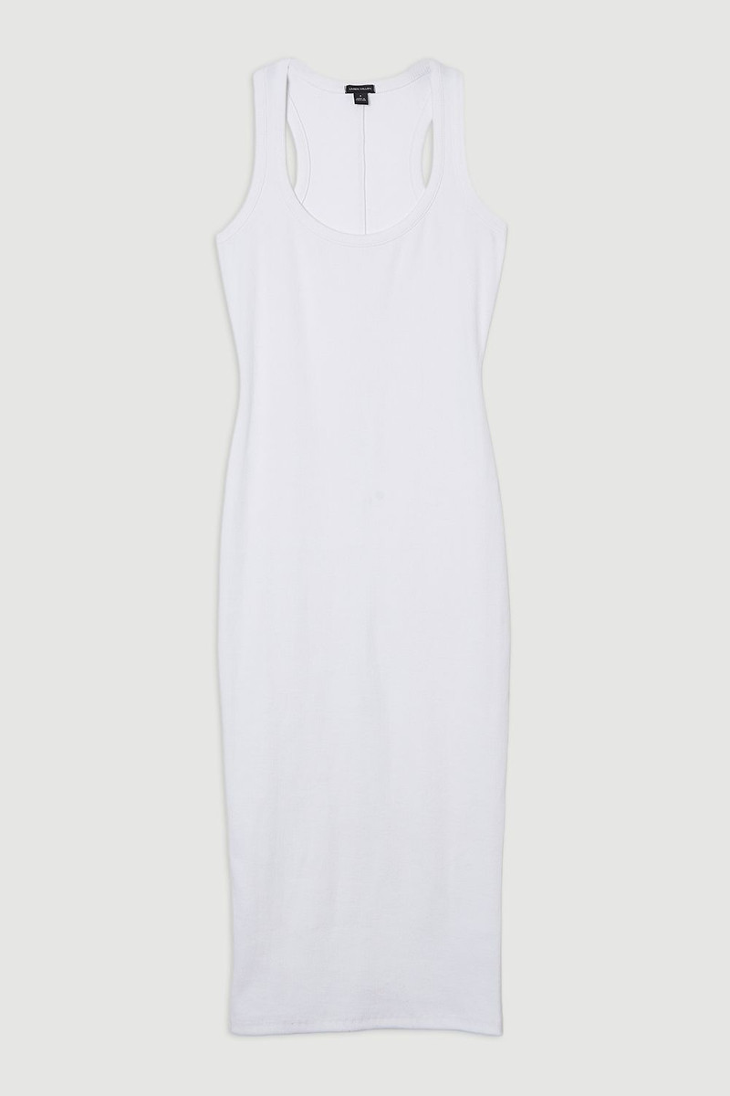 Compact Jersey Rib Racer Maxi Dress 1