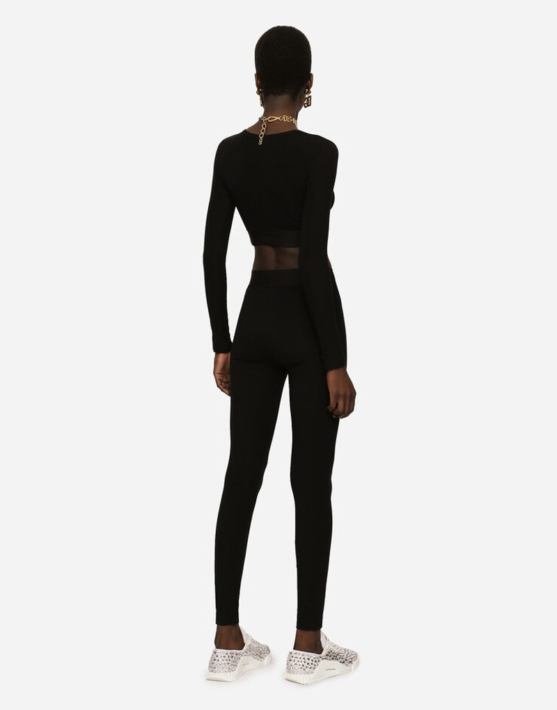 Long-sleeved jersey top with branded elastic 3