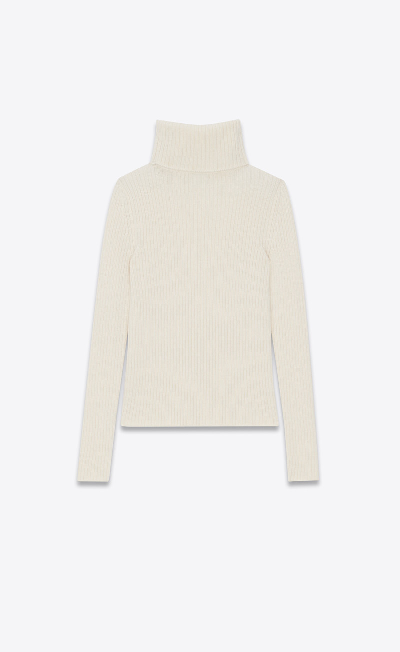 SAINT LAURENT turtleneck sweater in wool, cashmere and mohair outlook