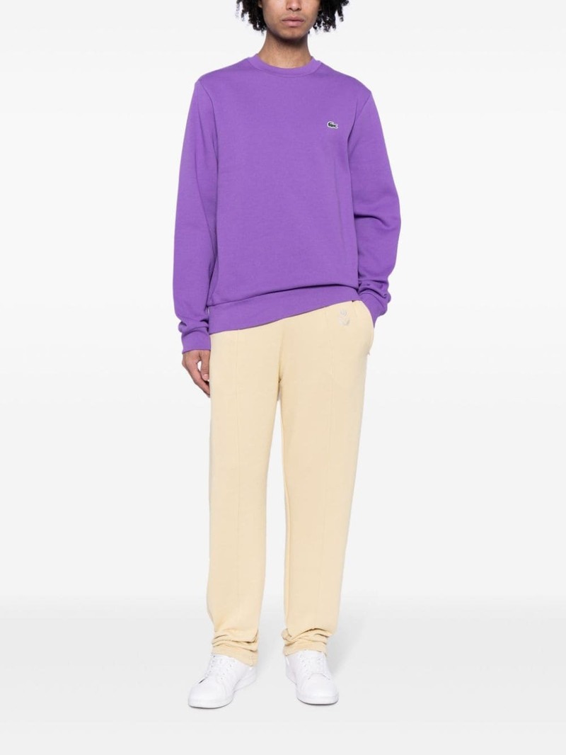 LACOSTE logo-patch crew-neck sweatshirt outlook