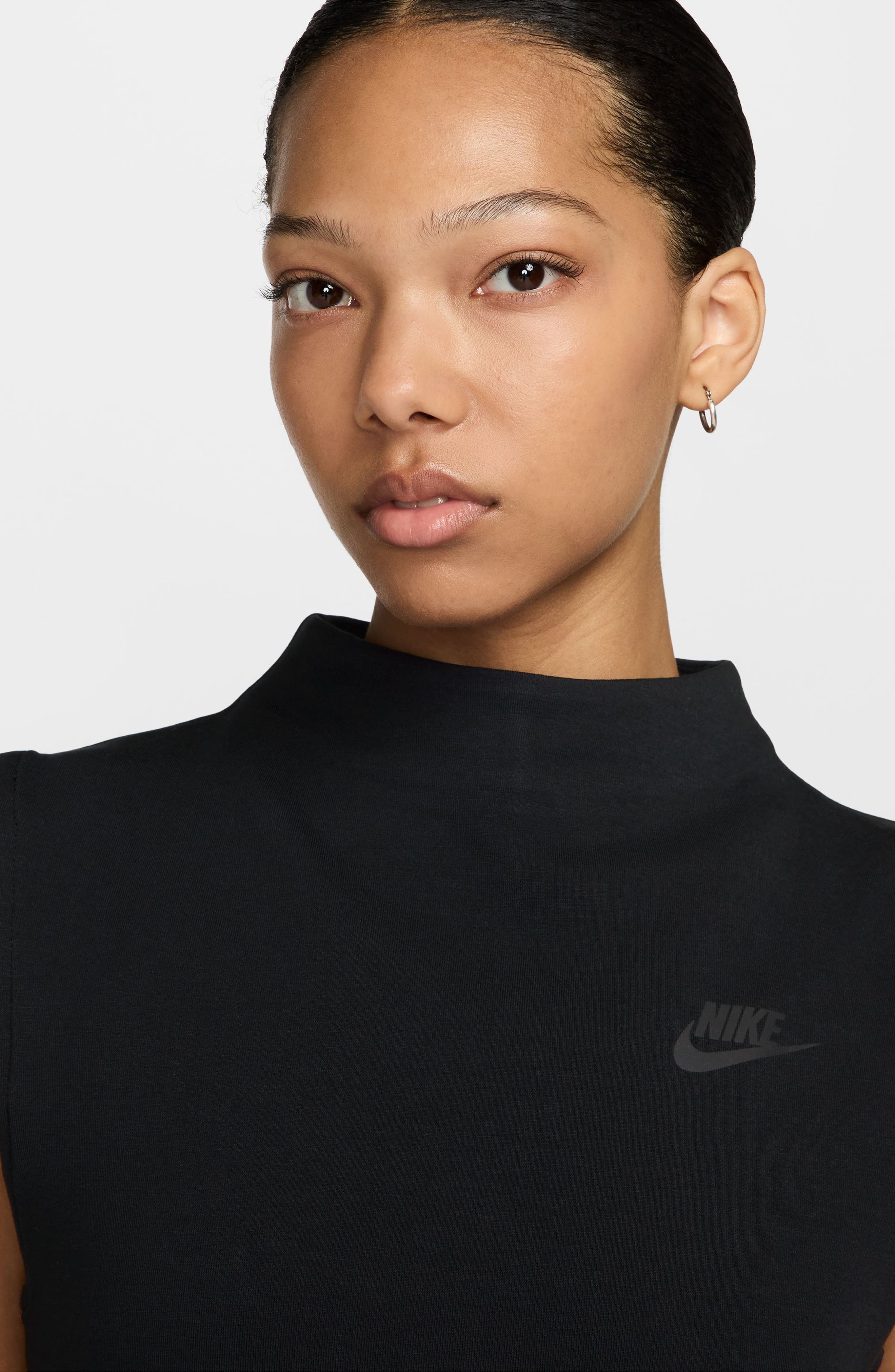 Nike Tech Fleece Sleeveless Maxi Dress in Black/Black at Nordstrom - 3