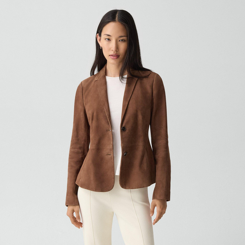 Fitted Blazer in Suede 2