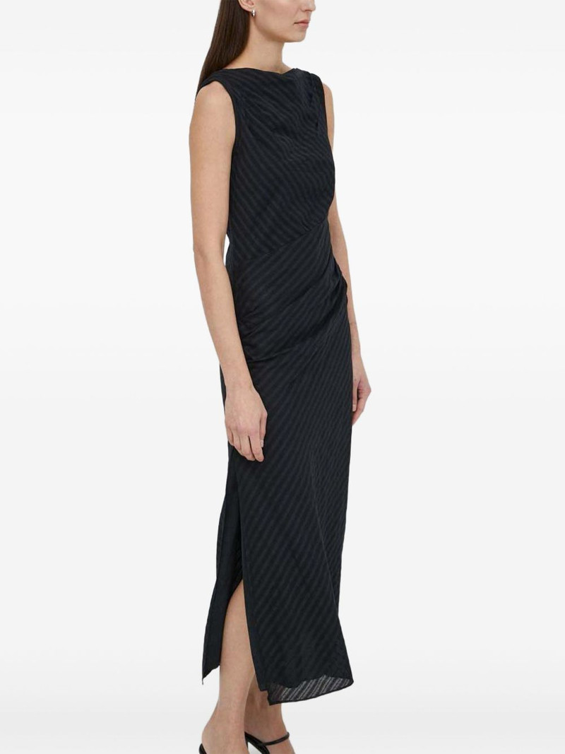 Sahira striped ruched midi dress 1