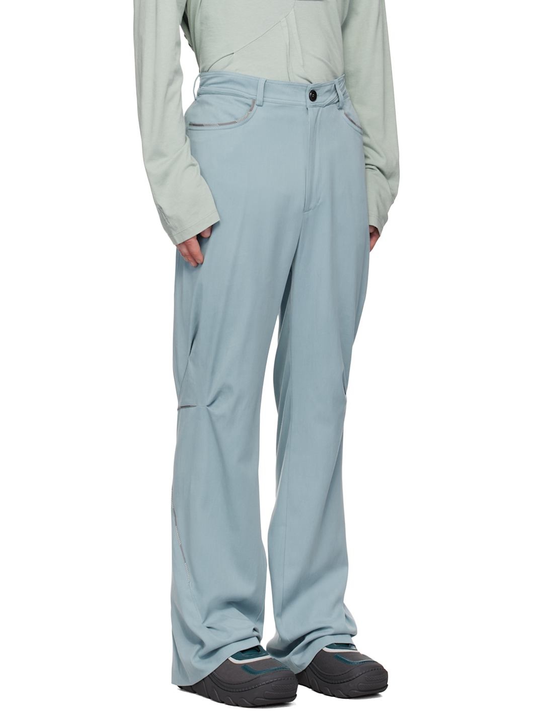 Blue Ohne K-Dart Trousers - 2