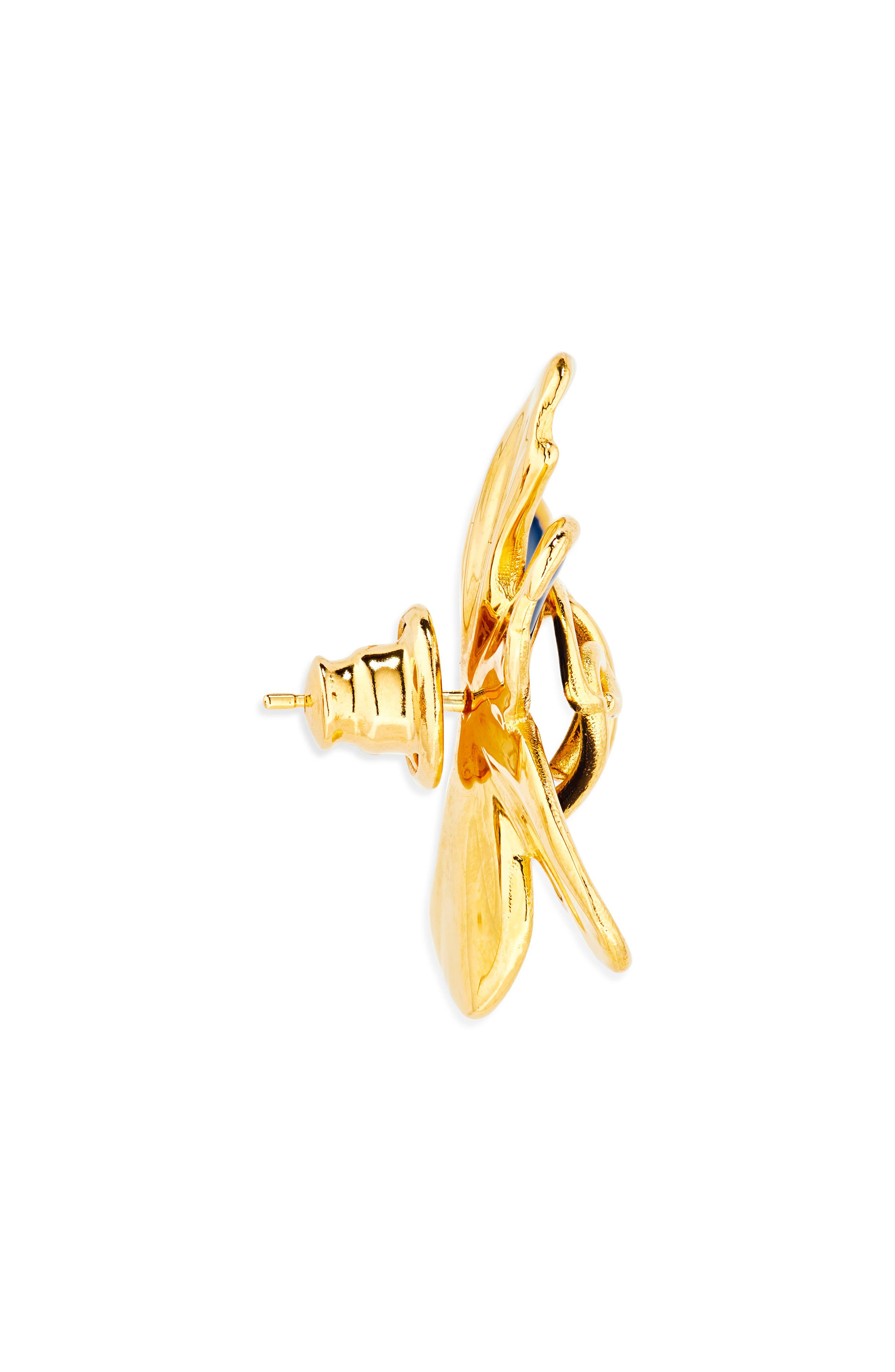 Oscar de la Renta O Enamel Flower Stud Earrings in Navy at Nordstrom - 5