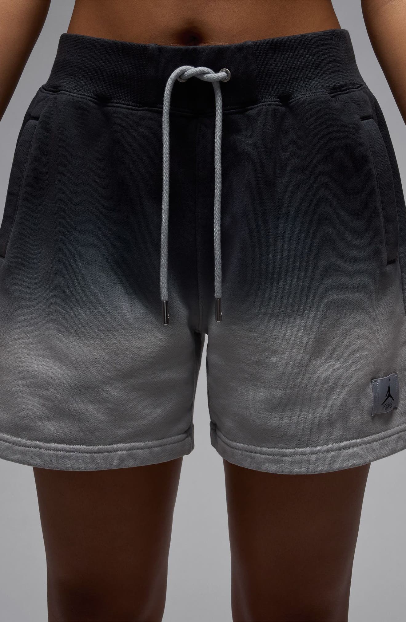 Jordan Flight Fleece Dip Dye Sweat Shorts in Light Smoke Grey at Nordstrom - 5