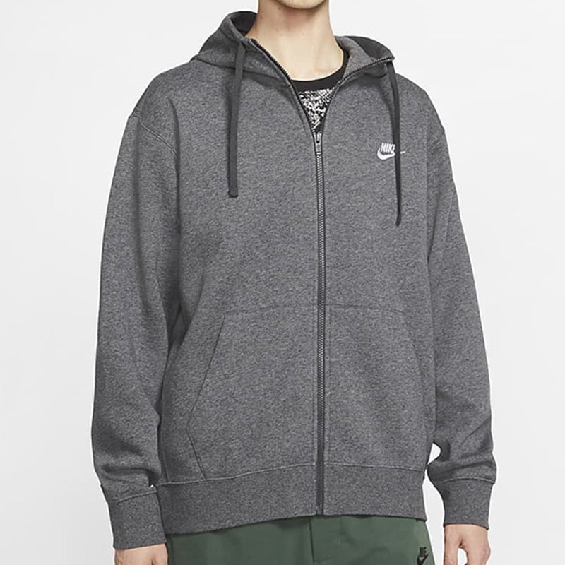 Nike Sportswear Club Fleece Full-Zip Hoodie 'Dark grey' BV2645-071 - 5