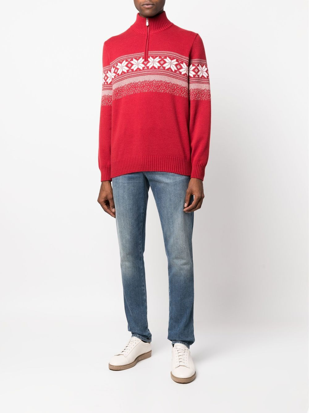 Fair Isle zip-neck jumper - 2