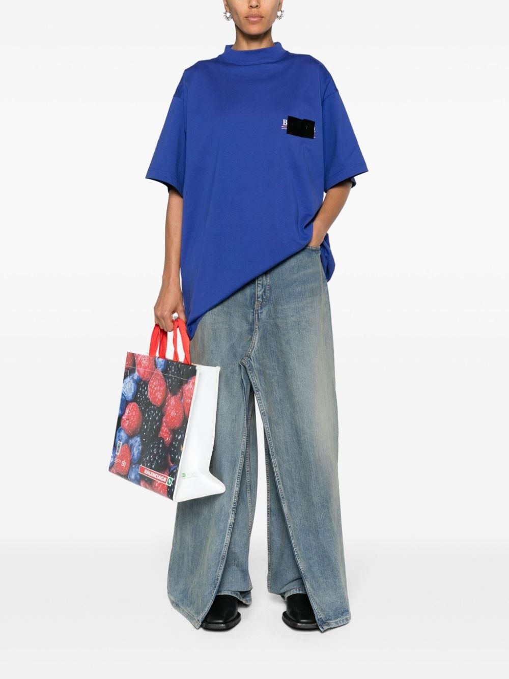 BALENCIAGA Gaffer Political Campaign-print T-shirt | REVERSIBLE