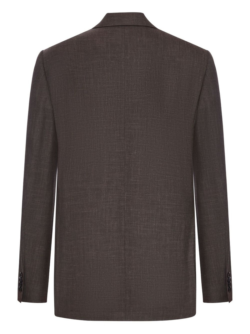 LARDINI textured two-button blazer outlook