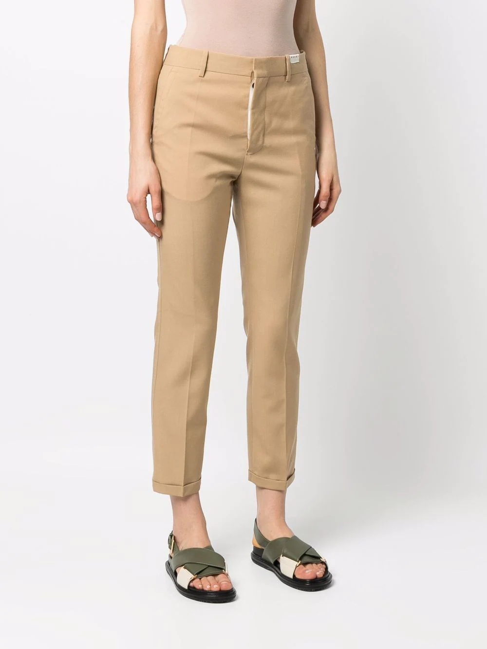 mid-rise straight-leg trousers - 3