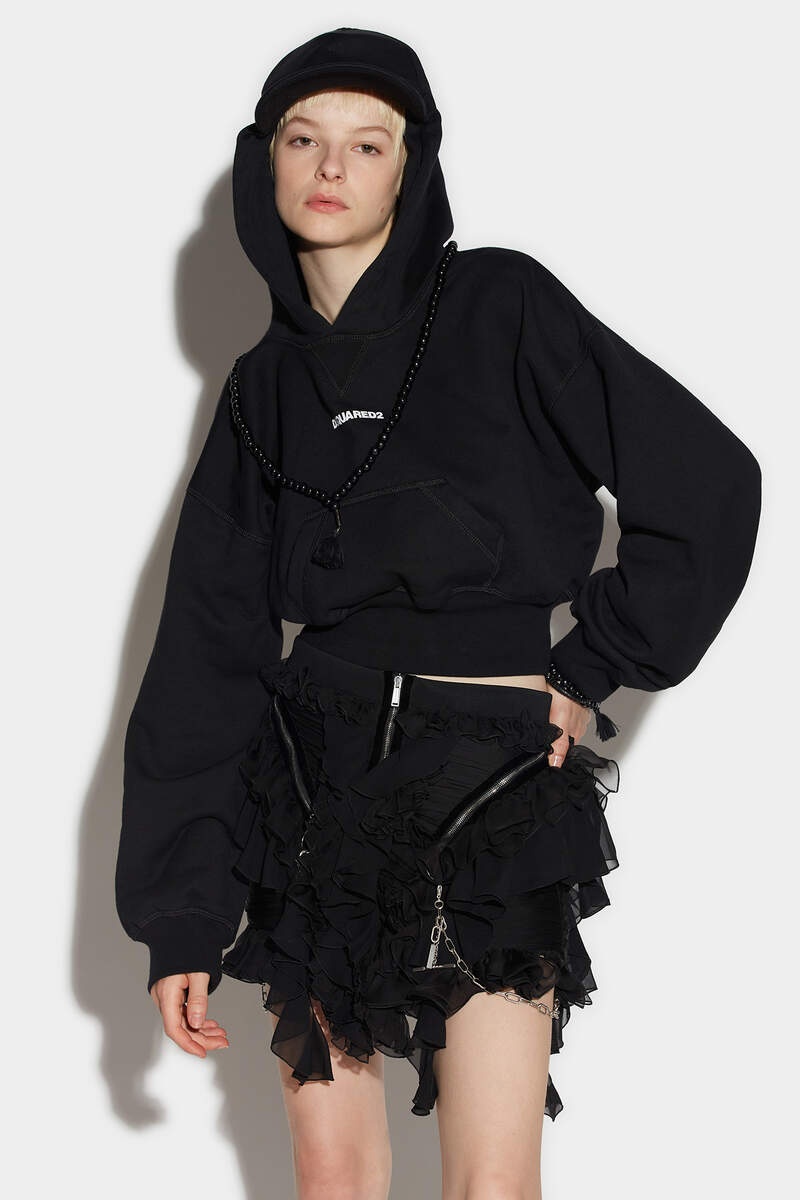 CROP BASEBALL HOODIE - 1