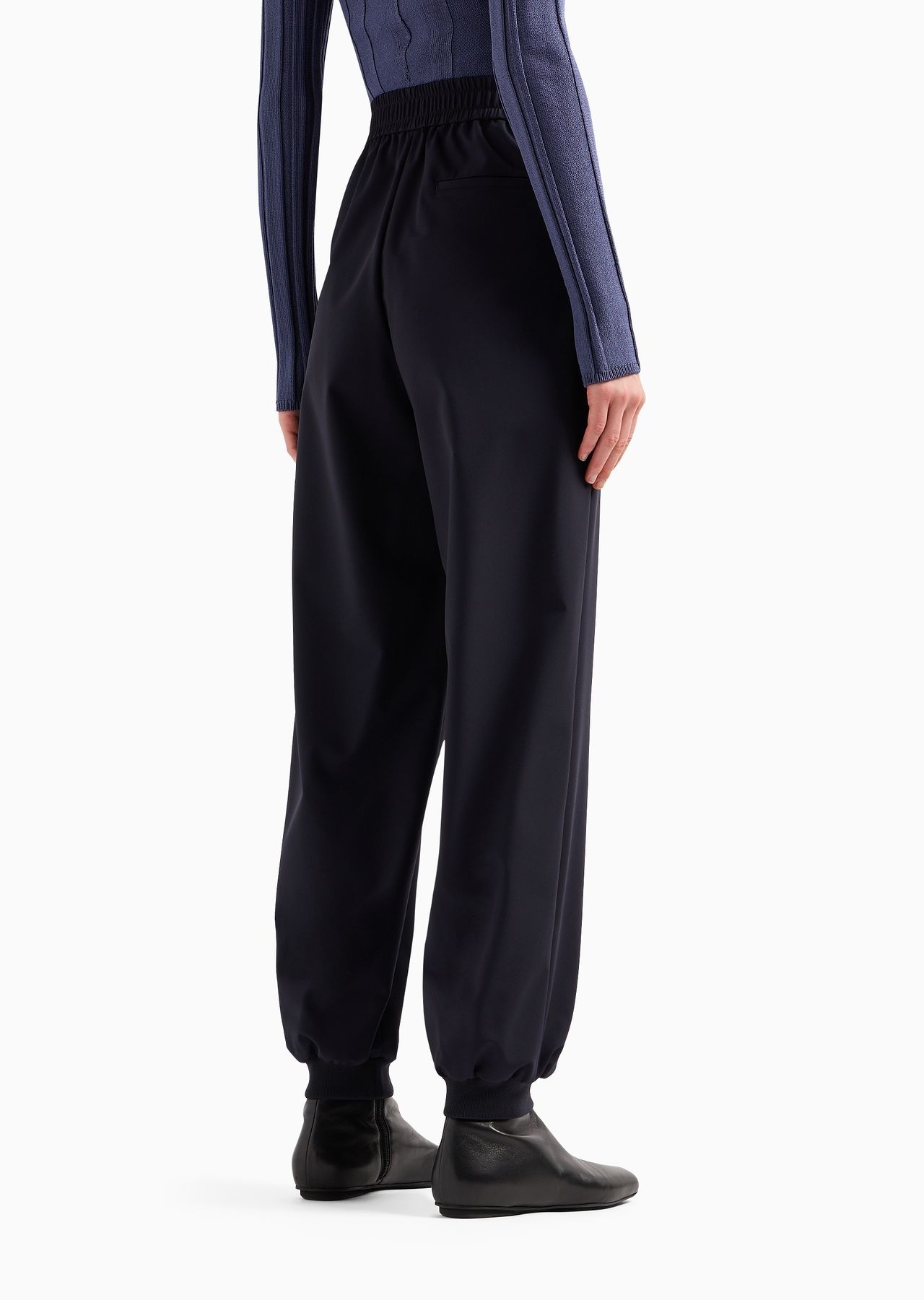 Shiny, stretch fabric cargo trousers - 3